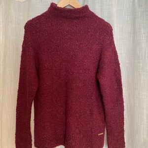 Michael Kors Red Turtleneck Sweater with Cozy Knit